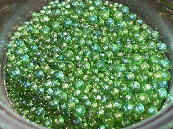Dark Green GLAM Micro Pearls (Iridescent Finish)